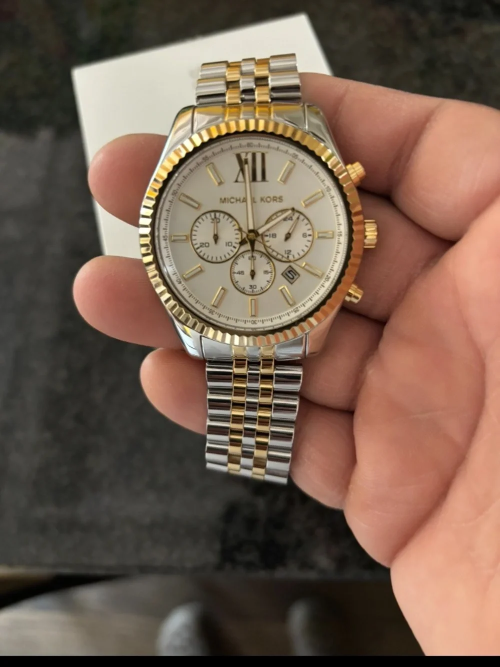 Michael Kors Men's Lexington Two Tone Stainless Steel Watch MK8344